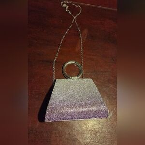 Silver Glitter Evening Bag